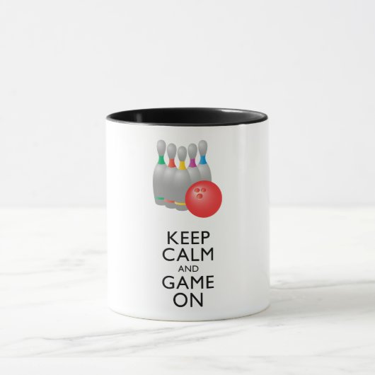 CALM 保 AND GAME ON -ボーリング マグカップ (中央)