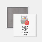 CALM 保 AND GAME ON -ボーリング マグネット (正面/裏面)