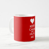 CALM 保 AND HUG ME – 自分の文字を作成 コーヒーマグカップ (正面左)
