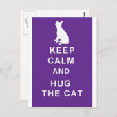 Calm 保 and hug the Catはがき ポストカード (正面/裏面)