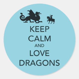 Calm 保 and Love Dragonsのユニークプリント ラウンドシール