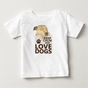 Calm 保 and Love My Big Dogsフォトベビー ベビーTシャツ
