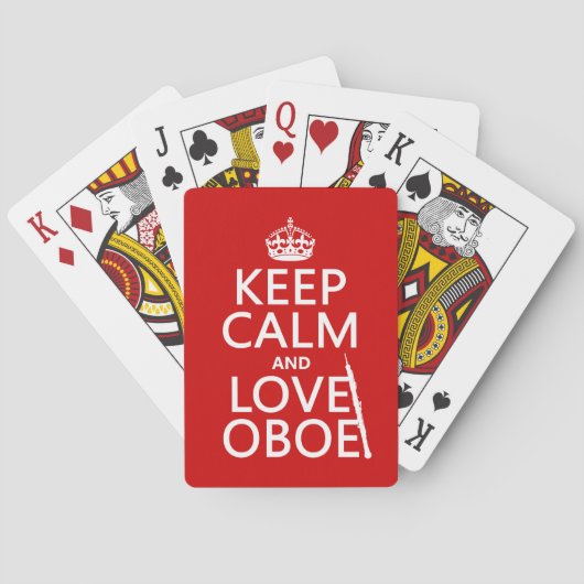 Calm 保 and Love Oboe (任意の背景色) トランプ (裏面)