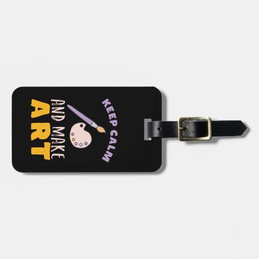 Calm 保 and Make Artの写真絵画アーティスト ラゲッジタグ (正面横)