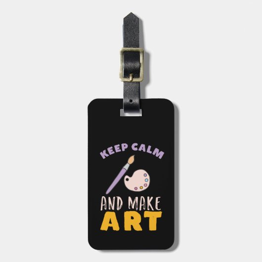 Calm 保 and Make Artの写真絵画アーティスト ラゲッジタグ (正面縦)
