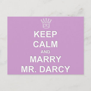 Calm 保 and Marshes Mr. Darcy – はがき – 薄紫