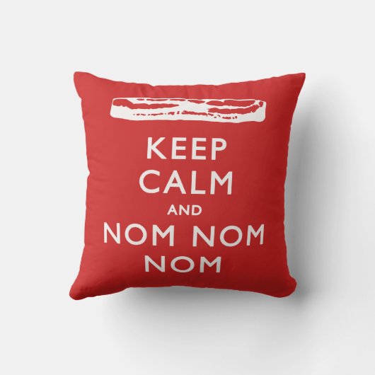 Calm 保 and Nom Nom Nom (Bacon) クッション (裏面)