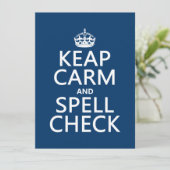 Calm 保 and Spell Check (エラーあり) (任意の色) 招待状 (スタンド正面)