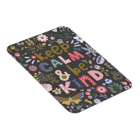 Calm 保 Be Kindフォークアートフラワーズ マグネット (右側)