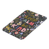 Calm 保 Be Kindフォークアートフラワーズ マグネット (左側)