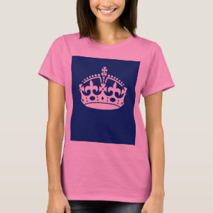 Calm 保 Crown on Navy Blue Decor Tシャツ