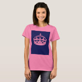 Calm 保 Crown on Navy Blue Decor Tシャツ (正面フル)
