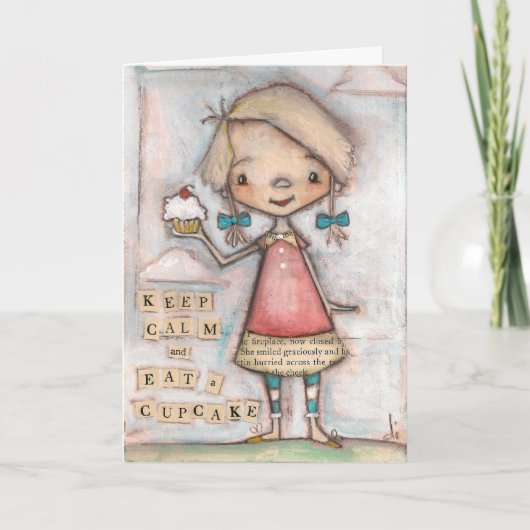 Calm 保 Cupcake -誕生日カード カード (正面)