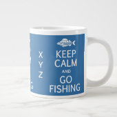 Calm 保 & Go魚釣りモノグラムカスタムマグ ジャンボコーヒーマグカップ (右)