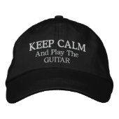 Calm 保 Guitar Music Embroided Hat 刺繍入りキャップ (正面)