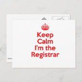 Calm 保 I is the Registrar in Red ポストカード (正面/裏面)