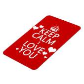 Calm 保 I Love  You – すべての色 マグネット (左側)