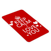 Calm 保 I Love  You – すべての色 マグネット (右側)