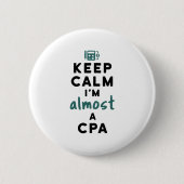Calm 保 I'm a CPA Future Accountant 缶バッジ (正面)