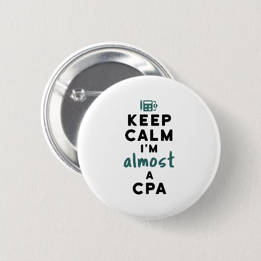 Calm 保 I'm a CPA Future Accountant 缶バッジ (正面&裏面)
