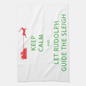 Calm 保 Let Rudolphガイドスリー キッチンタオル (縦)