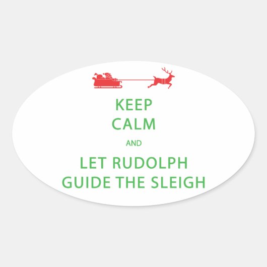 Calm 保 Let Rudolphガイドスリー 楕円形シール (正面)
