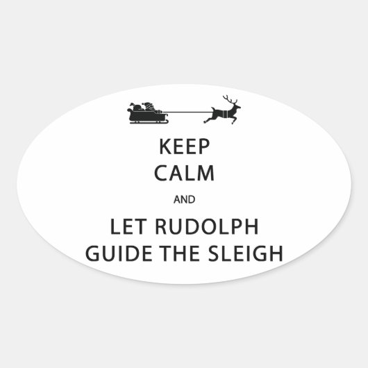 Calm 保 Let Rudolphガイドスリー 楕円形シール (正面)