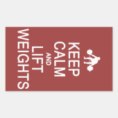 Calm 保 & Lift Weightsカラーステッカスタムカー 長方形シール (正面)