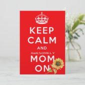 Calm 保 & Love Mom Card – 母の日の贈り物 招待状 (スタンド正面)