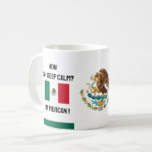 Calm 保 Mexicoとおもしろい文字、メキシコ国旗 コーヒーマグカップ (正面左)