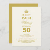 Calm 保 Milestone Birstday Party招待状 招待状 (正面/裏面)