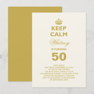 Calm 保 Milestone Birstday Party招待状 招待状