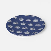 Calm 保 Navy Crown Birthday Party紙プレート ペーパープレート (アングル)