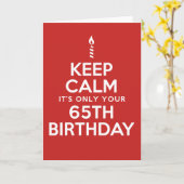 Calm 保 Only 65th誕生日(内空白の部)カード カード (黄色い花)