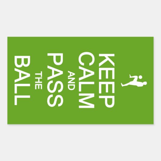 Calm 保 & Pass The Ballスタンプ 長方形シール (正面)