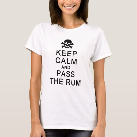 CALM 保 & PASS THE RUM shirt, choose スタイル Tシャツ (正面)