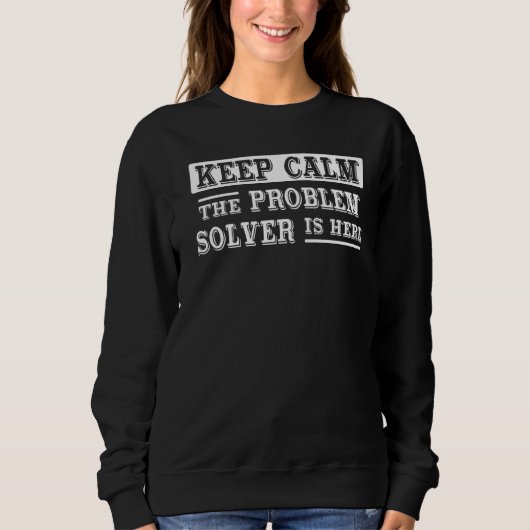 Calm 保 The Problem Solver Is Here Math先生 スウェットシャツ (正面)