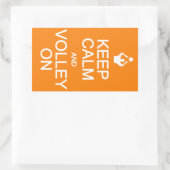 Calm 保 & Volleyスタンプ 長方形シール (バッグ)