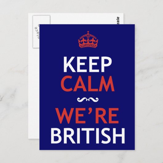 Calm 保 We're British ポストカード (正面/裏面)