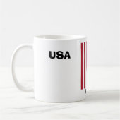 Calm 保 with USA Flag & Bald Eagle写真 コーヒーマグカップ (左)