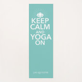 Calm 保 Yoga On Monogram Lotus Mint Green ヨガマット (正面)