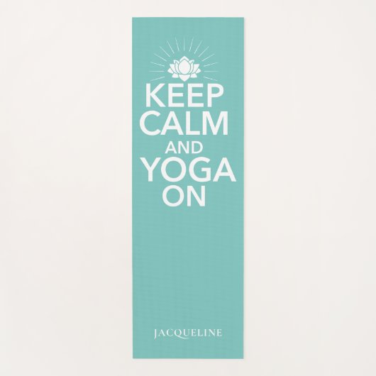 Calm 保 Yoga On Monogram Lotus Mint Green ヨガマット (正面)