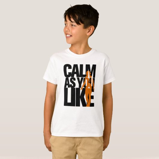 Calm A You Like (BlackOrange) LFC Liverpool FC Tシャツ (正面フル)