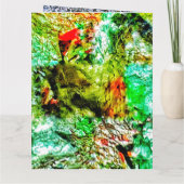 Calm abstract Folded Greeting Card,Smooth yellow カード (裏面)