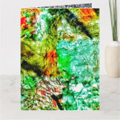 Calm abstract Folded Greeting Card,Smooth yellow カード (正面)