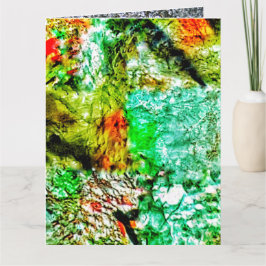 Calm abstract Folded Greeting Card,Smooth yellow  カード