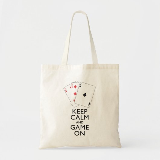 CALM AND 保 GAME ON – カードゲーム トートバッグ (正面)