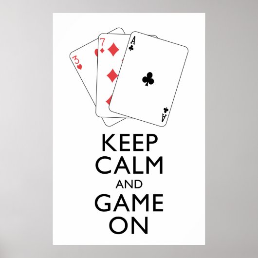 CALM AND 保 GAME ON – カードゲーム ポスター (正面)