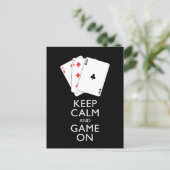 CALM AND 保 GAME ON – カードゲーム ポストカード (スタンド正面)