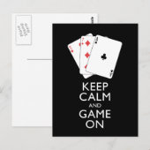 CALM AND 保 GAME ON – カードゲーム ポストカード (正面/裏面)